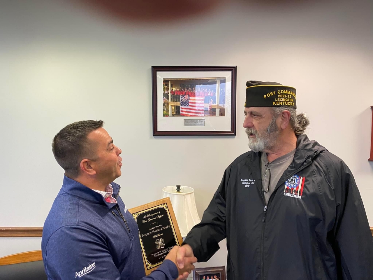 A huge shoutout to Kevin Webb and Ferguson Plumbing Supply for their generous donation to VFW Post 680. They provided all plumbing materials for our menâ€™s room remodel.